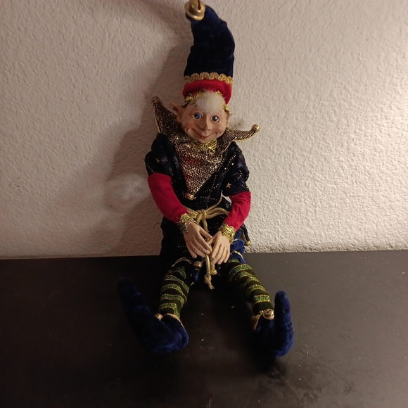EXQUISITE VTG Retired Katherine Collection 15" Bendable Black Pixie Elf Figurine - Picture 2 of 4